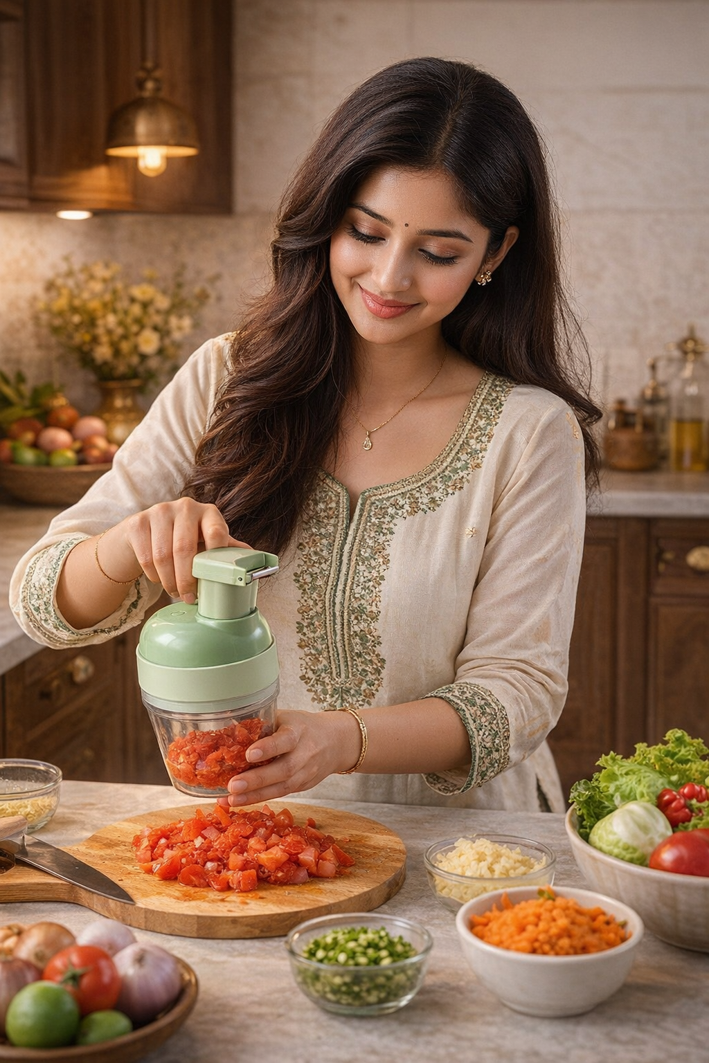 4 in 1 Portable Electric Vegetable Cutter Set