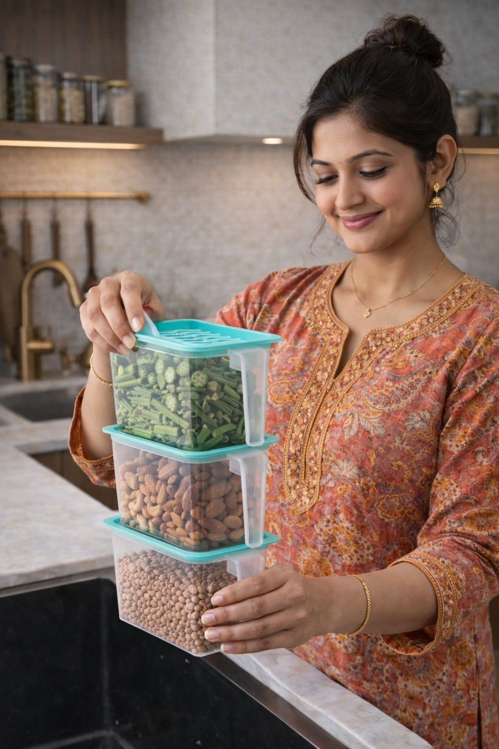 Unbreakable Kitchen Storage  Baskets  (Pack of 6)